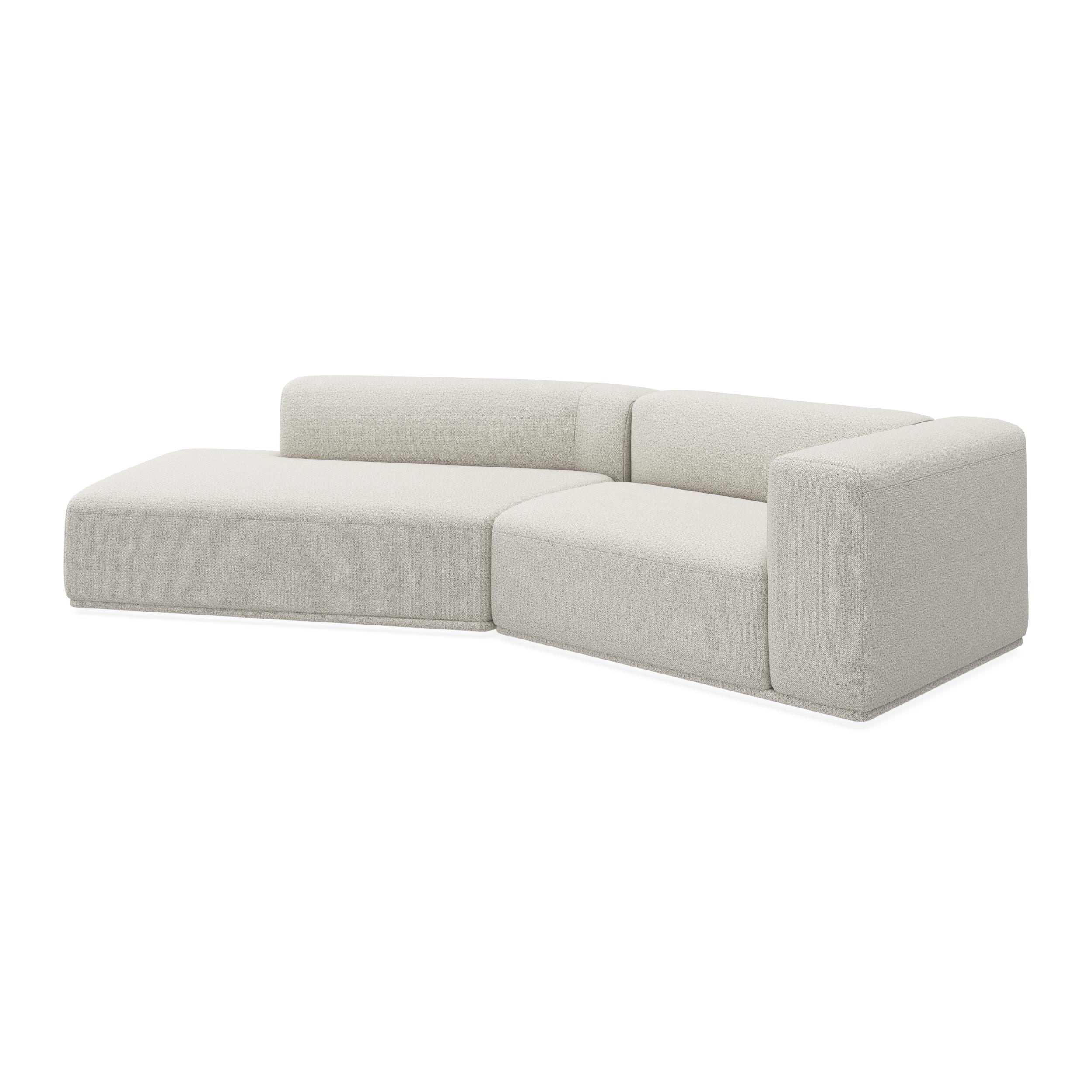 Zano 2-pers. højrevendt sofa med pufafslutning