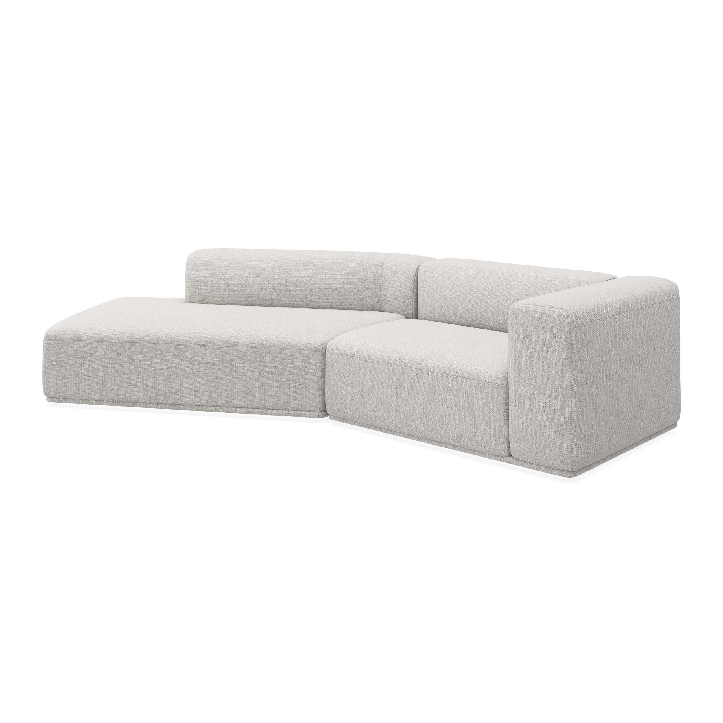 Zano 2-pers. højrevendt sofa med pufafslutning