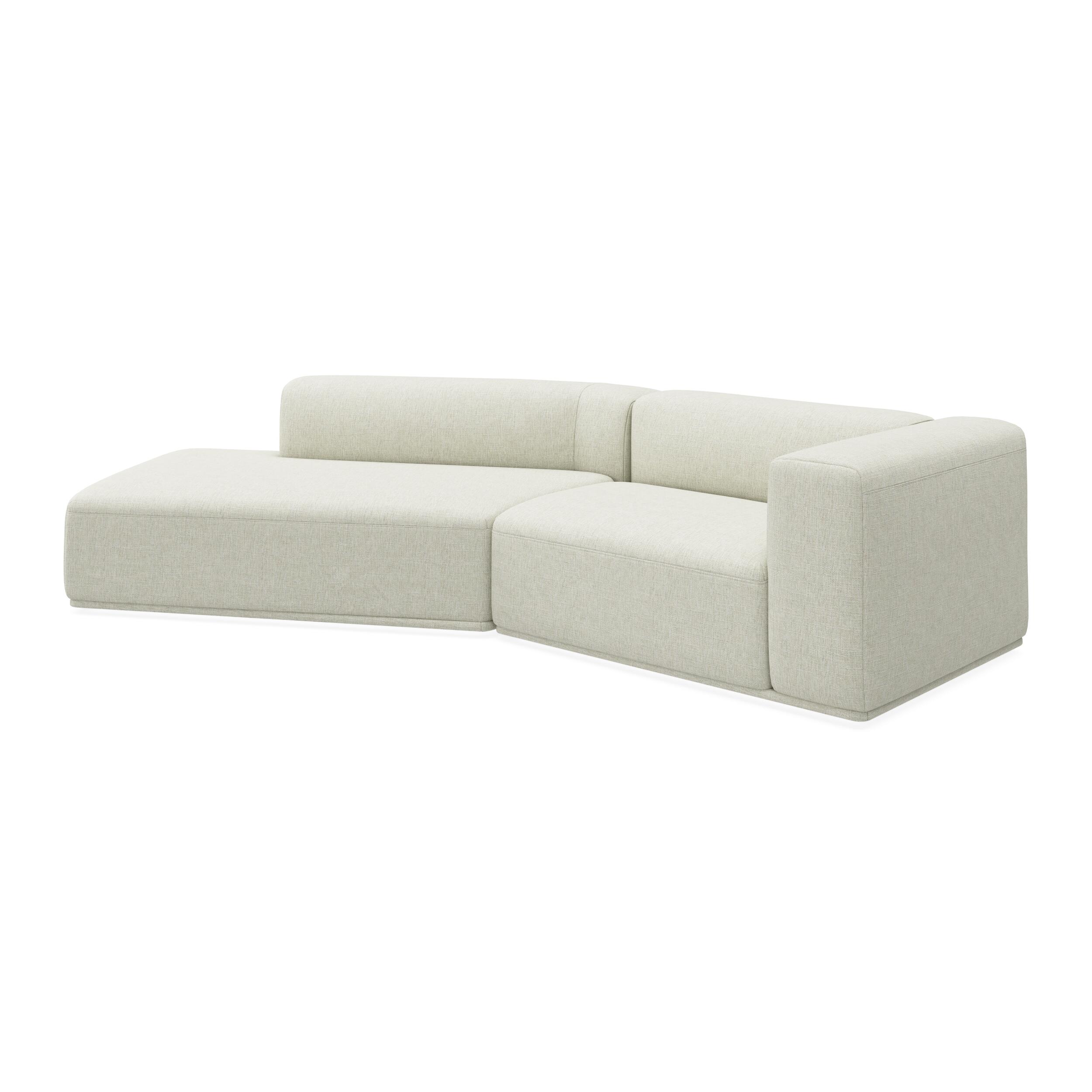 Zano 2-pers. højrevendt sofa med pufafslutning