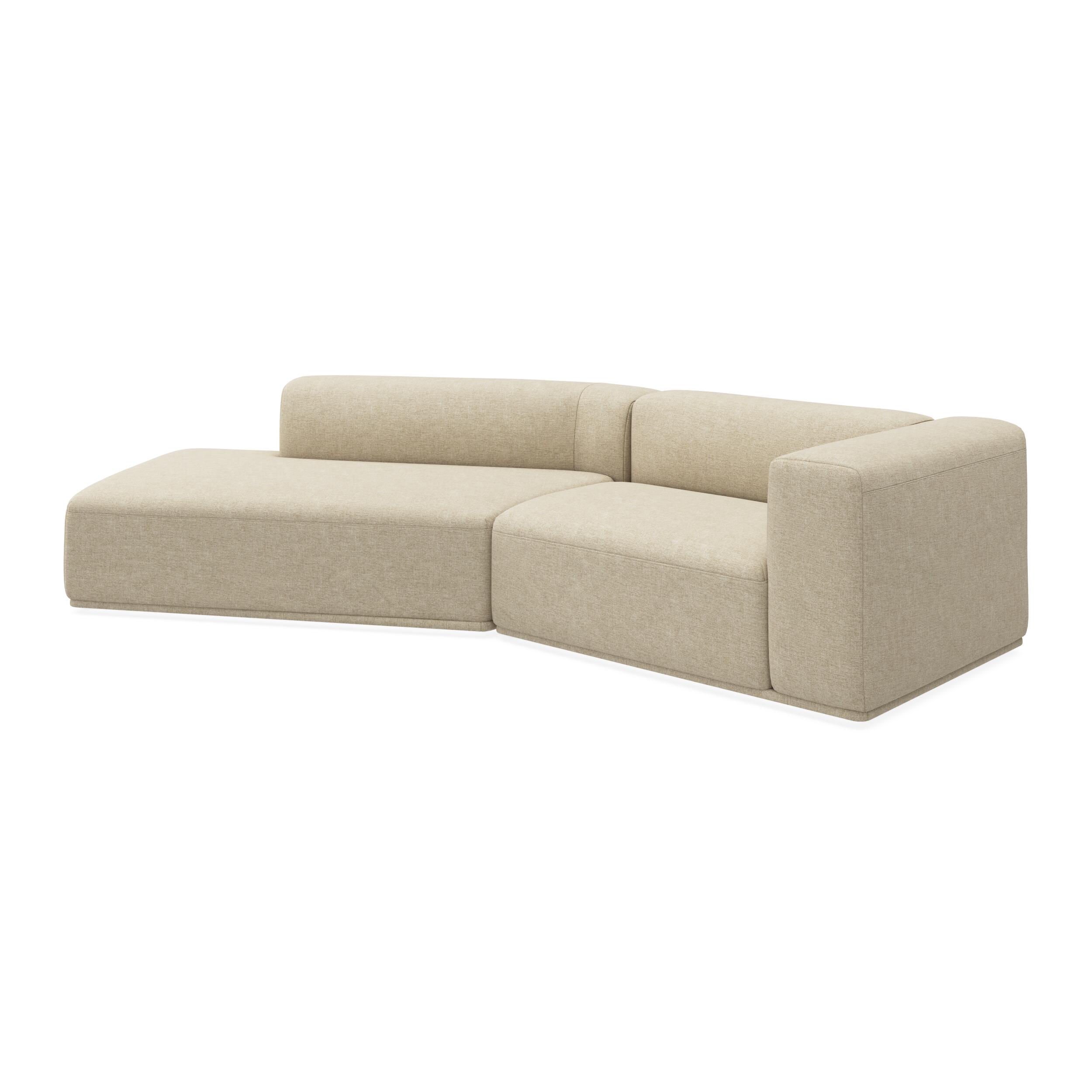 Zano 2-pers. højrevendt sofa med pufafslutning