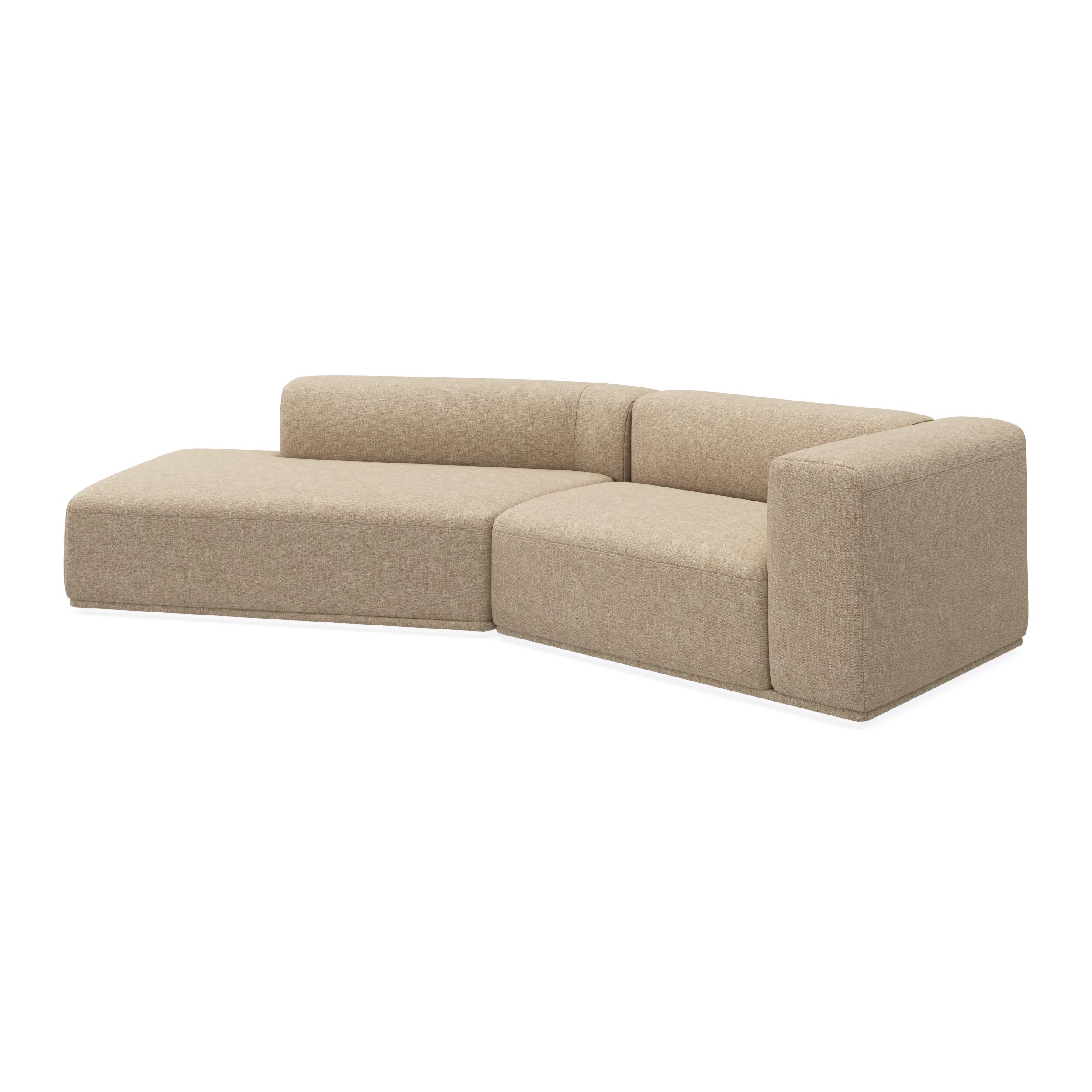 Zano 2-pers. højrevendt sofa med pufafslutning