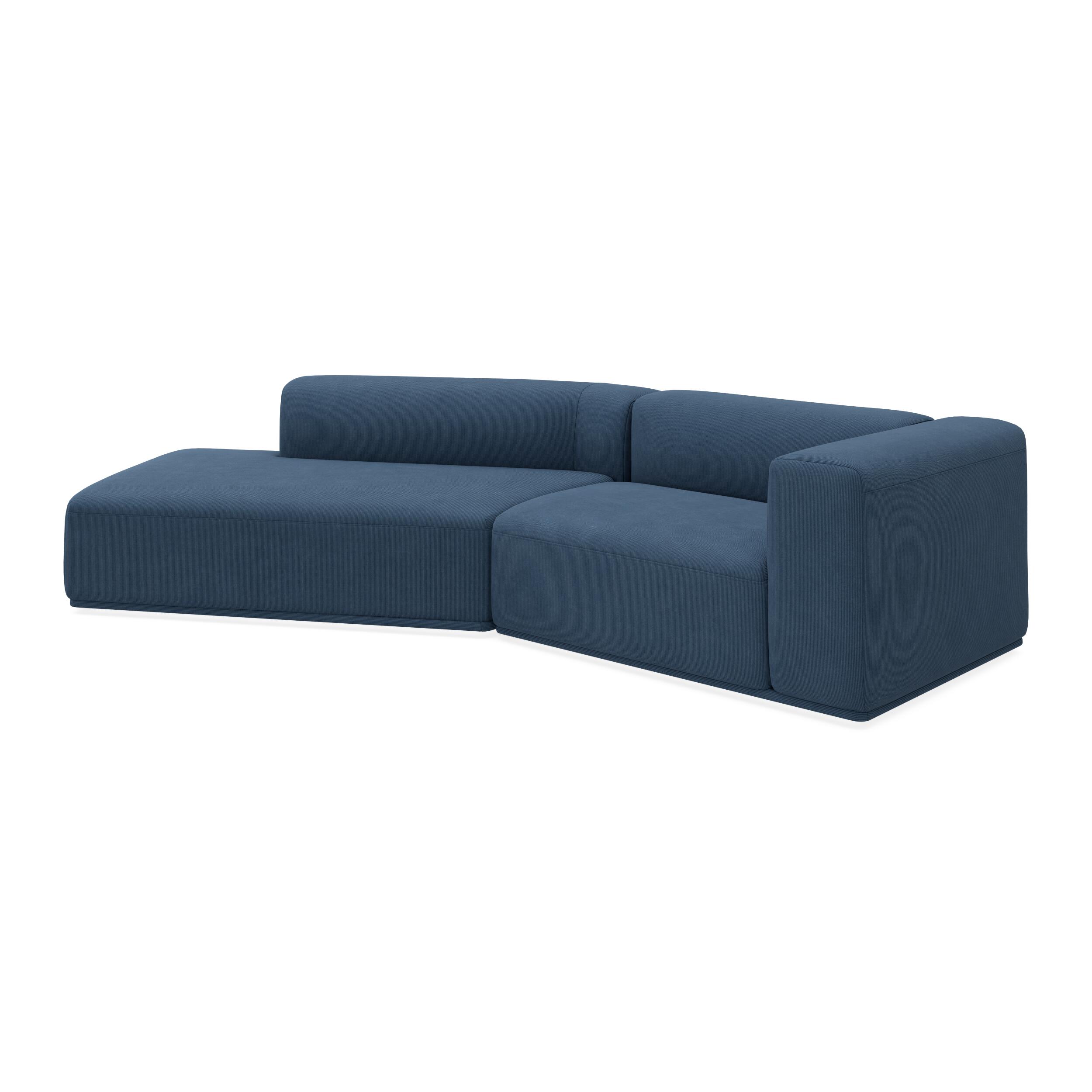 Zano 2-pers. højrevendt sofa med pufafslutning