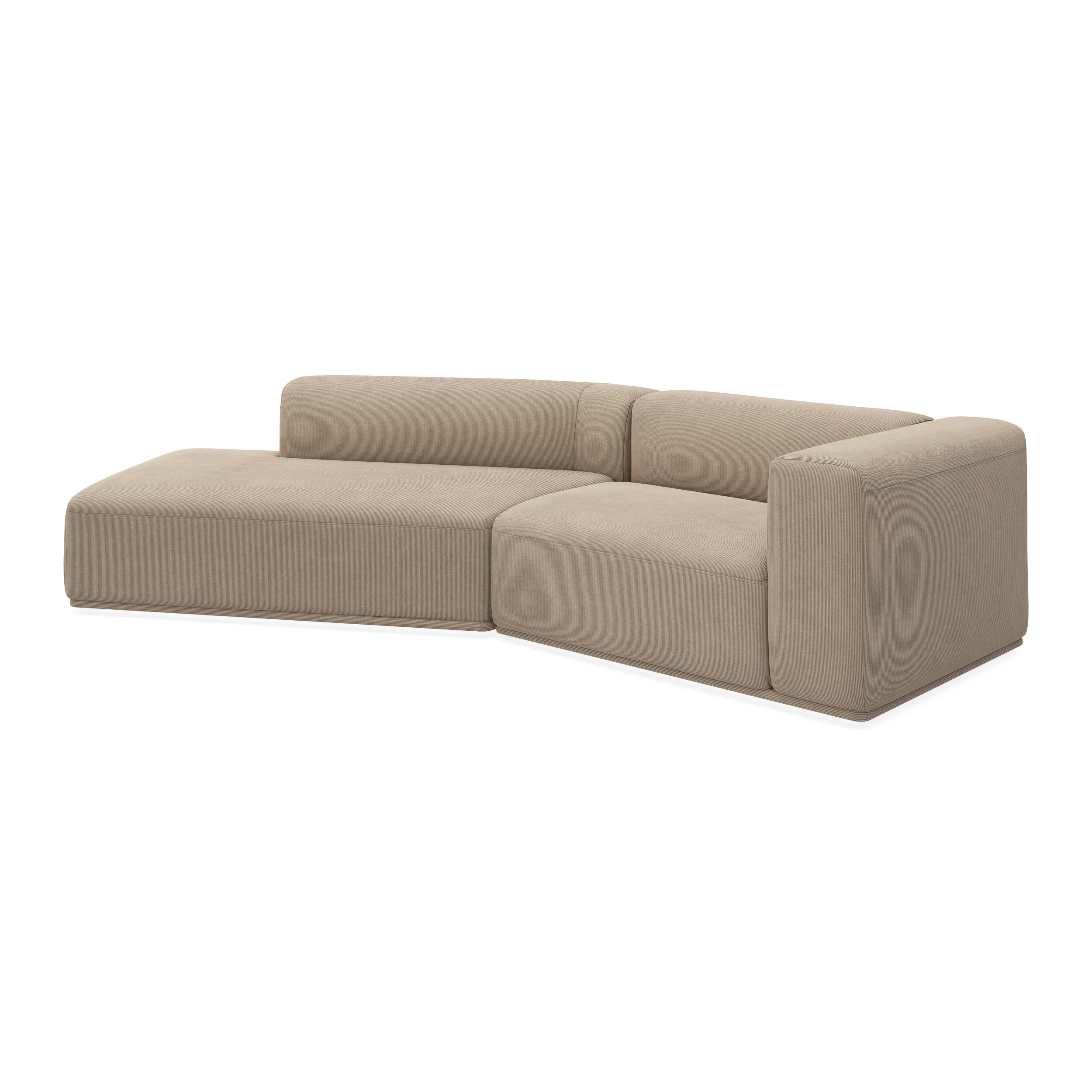 Zano 2-pers. højrevendt sofa med pufafslutning