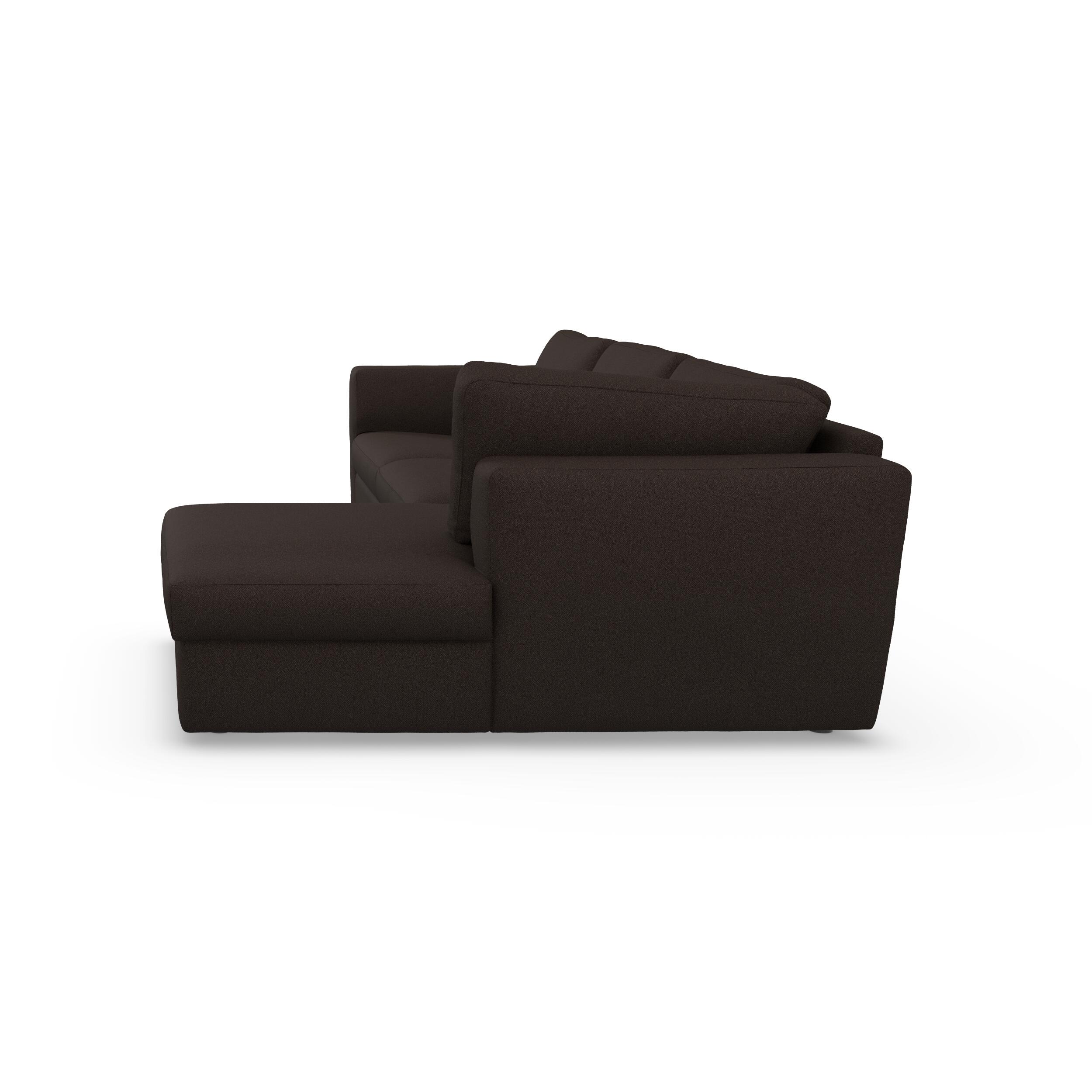 Lean højrevendt sofa med chaiselong 